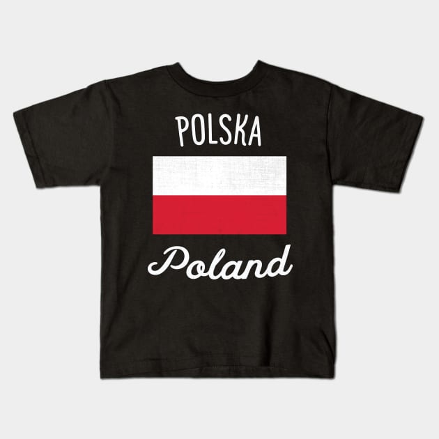 Poland Flag Kids T-Shirt by phenomad